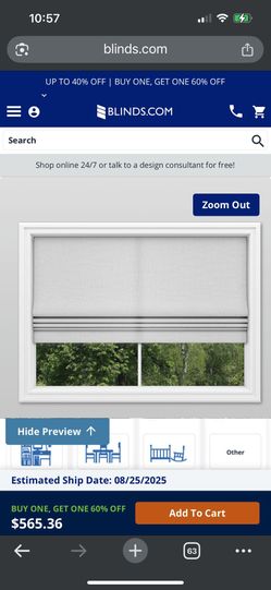 New Roman Shade Linen White 96W x 59H