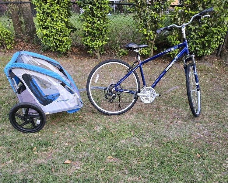 28in Bicycle + Kids Trailer 