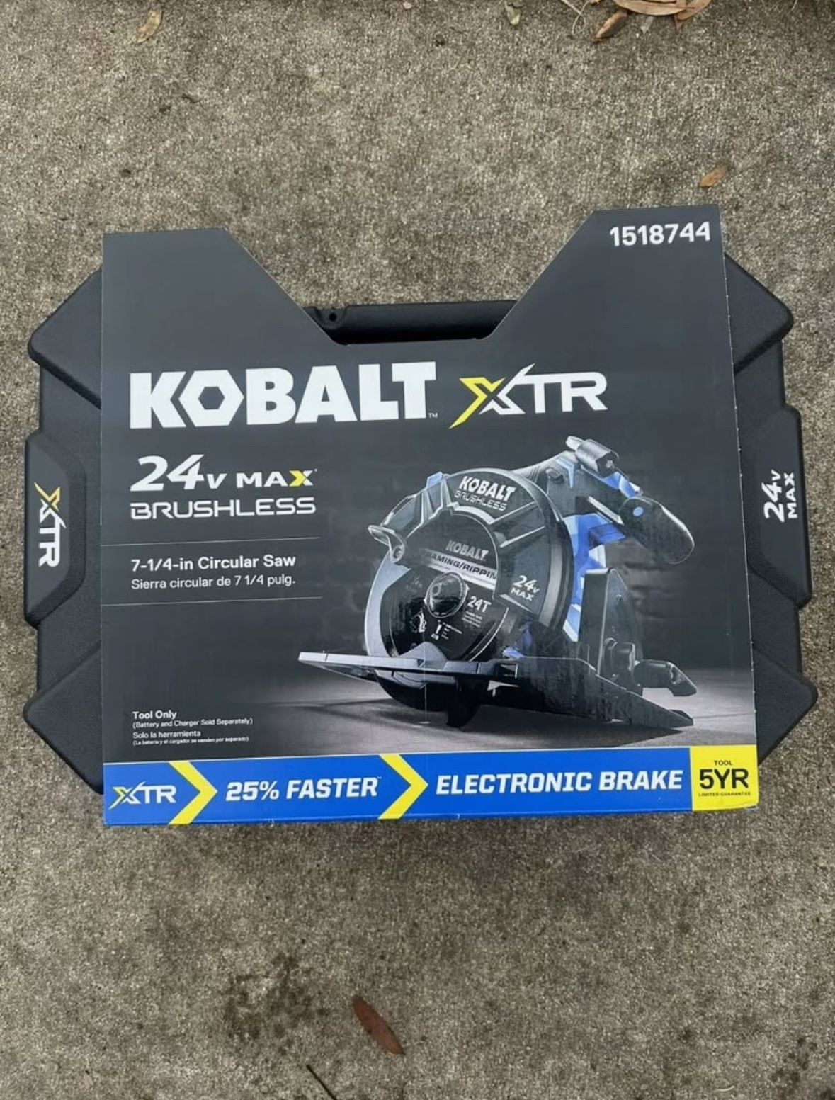Kobalt 24V - XTR 7-1/4-in Cordless Circular Saw TOOL ONLY w/ Hard Case NEW