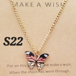 Butterfly necklace!  Spring