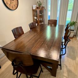 Solid Wood Kitchen Dinning Room Table Set 