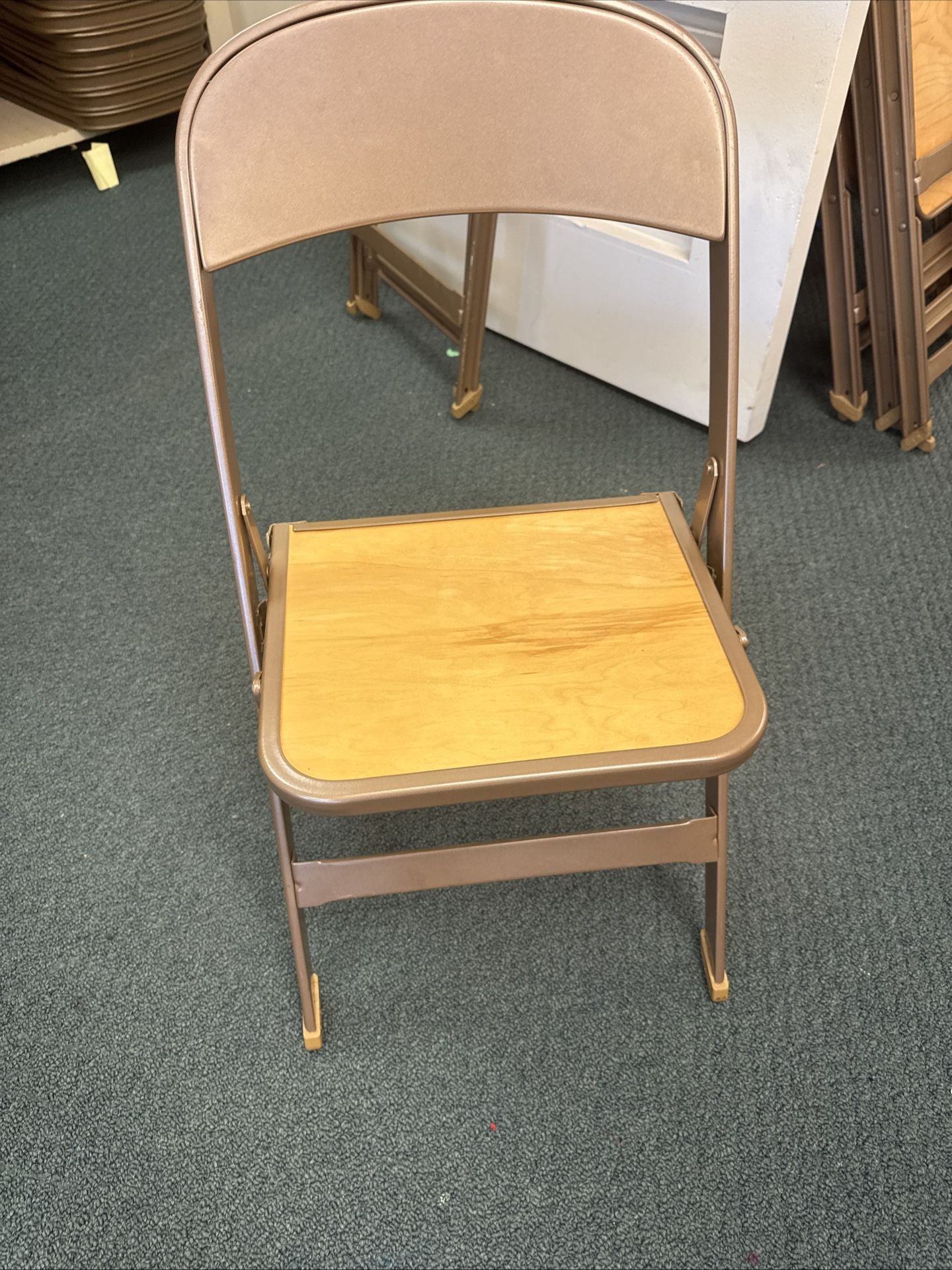 Metal And Wood Kid Size Folding Chairs