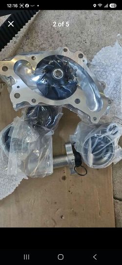 Timing belt with water pump