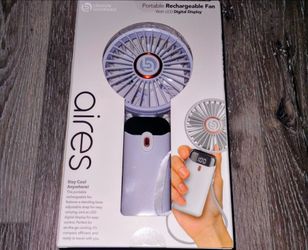 New portable rechargeable fan with LED digital display