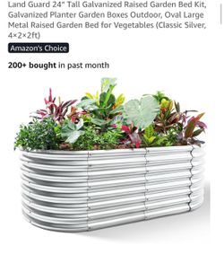 24" Tall Galvanized Raised Garden Bed