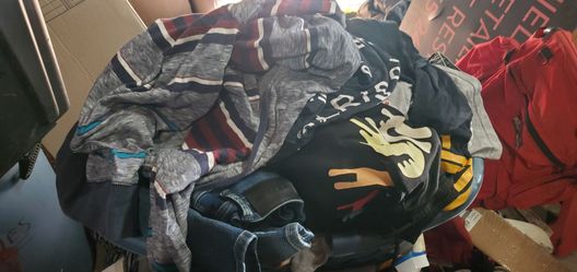 Box of men's clothes