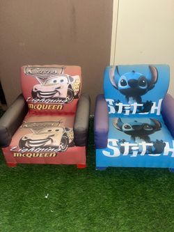 Disney Kids Foam Chairs Lightning McQueen & Stitch