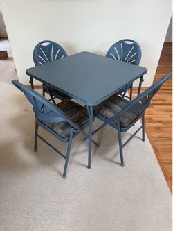 5-Piece Folding Card Table and Chair Set