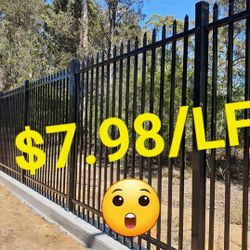 Flat Top Spear Top Steel fence spear top flat top steel fence front gate front yard 