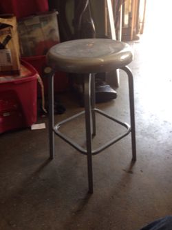Metal swivel stool
