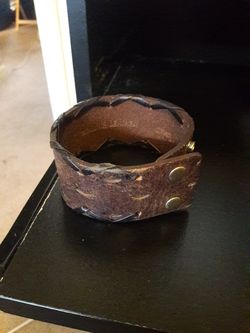 Leather wrist band