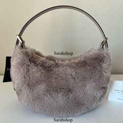 Coach Nova Faux Fur Small Crescent Shoulder Bag