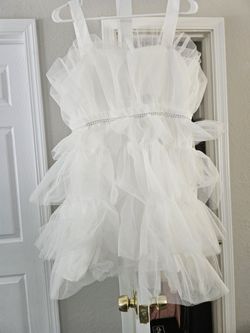 White Tulle Mini Dress