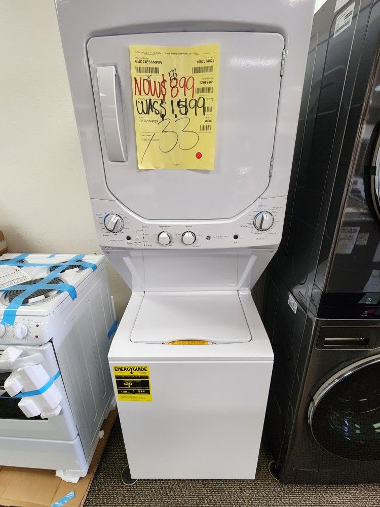 2.3 Cu. Ft. Washer 4.4 Cu. Ft. Electric Dryer Combo In White