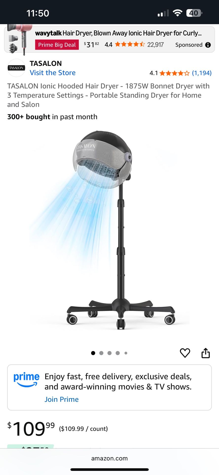 Tasalon Professional Hair Dryer