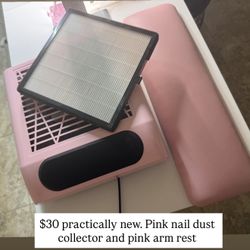 Pink dust collector and Pink arm rest