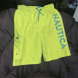 Nautica Neon Yellow Boys' NWT Swim Short Size M 10/12