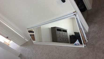 Closet mirror doors