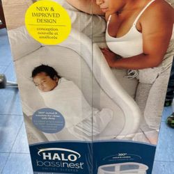 Halo bedside bassinet swivel baby sleeper premiere series soothing with sound and vibration