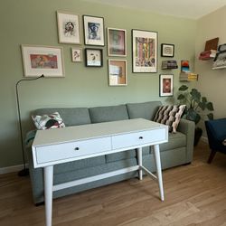 White Small Desk - Living spaces, 2 Drawers