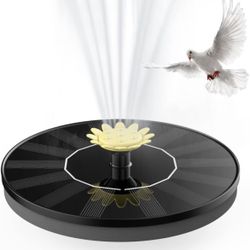 Solar Fountain Water Pump for Bird Bath, New Upgraded Mini Solar Powered Fountain Pump 3W Free Standing Solar Panel Kit Water Fountain for Garden, P