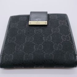 Authentic Gucci Black GG Canvas Wallet