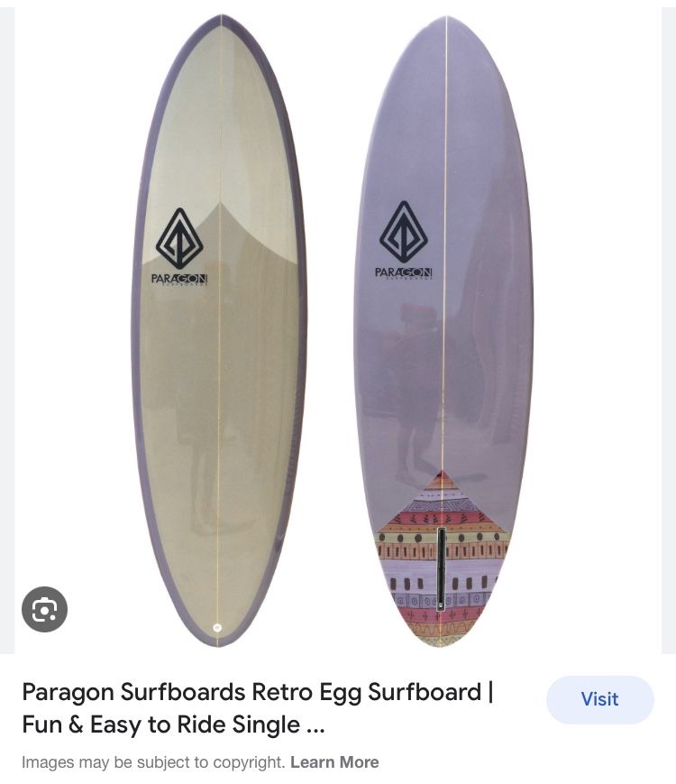 Paragon 6’6” Retro Egg Surfboard