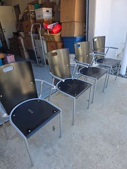IKEA STACKABLE STEEL CHAIRS