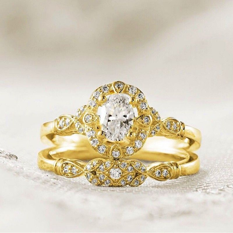 "Luxury Oval Gems Noble Vintage Zircon Rings for Women, EVGG1488
 
  