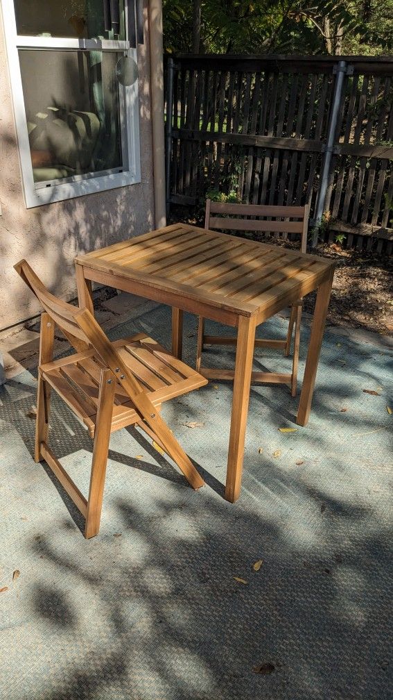 Acacia Wood Ikea Patio Set