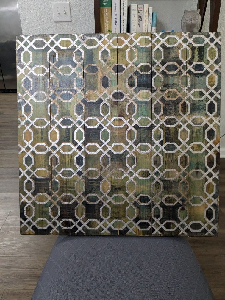 Patterned Wood Wall Hanging