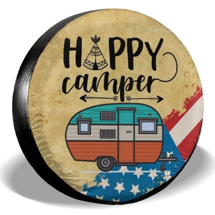 Happy Camper Tire Covers 16 Inch