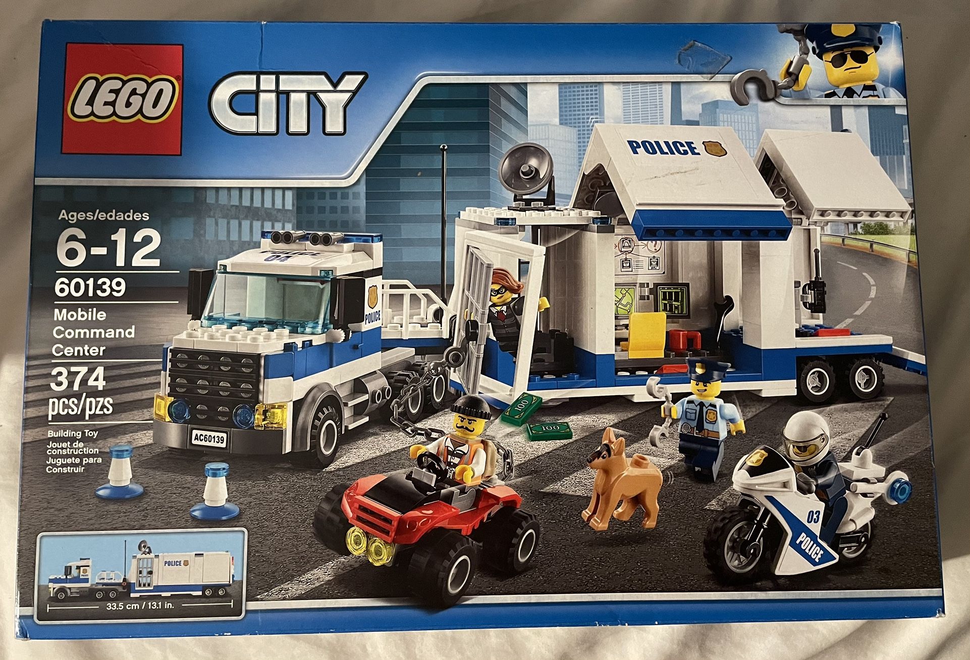LEGO City Police Truck Command Center 60139 Building Blocks Toy NEW