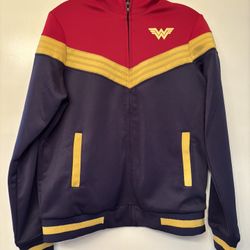 Wonder Woman Logo Track Jacket Woman’s Medium DC Her Universe