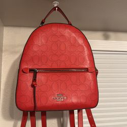 Coach red backpack