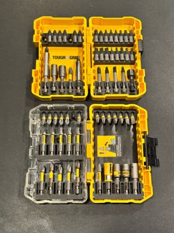 Pair of DeWalt Tough Grip Screwdriver Bit Sets   Durable collection of 2 DeWalt screwdriver bit sets. Includes various Phillips, Torx, Slotted, and Sq