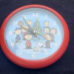 PEANUTS XMAS SOUNDS WALL CLOCK
