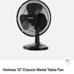 Holmes 12" Classic Metal Table Fan 