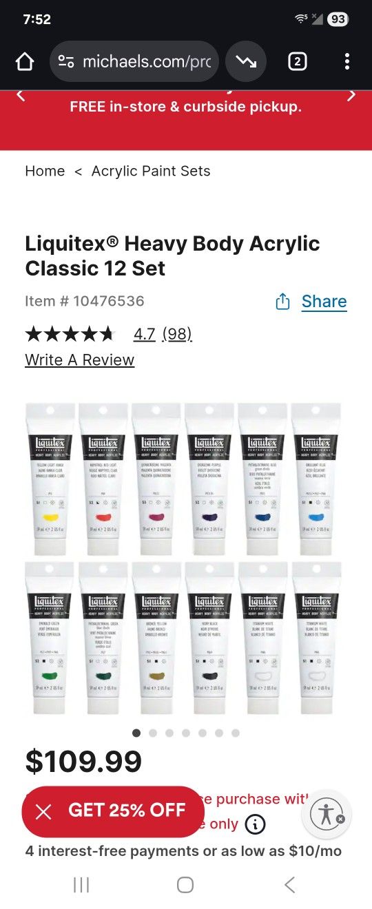 Luquitex Heavy Body Acrylic Paint Set 12pc