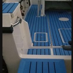 Boat Floor Decking With 3M Glue 🛟🛟🛟🛟🛟🛟 Láminas Para Piso De Botes Con Pegamento 3M