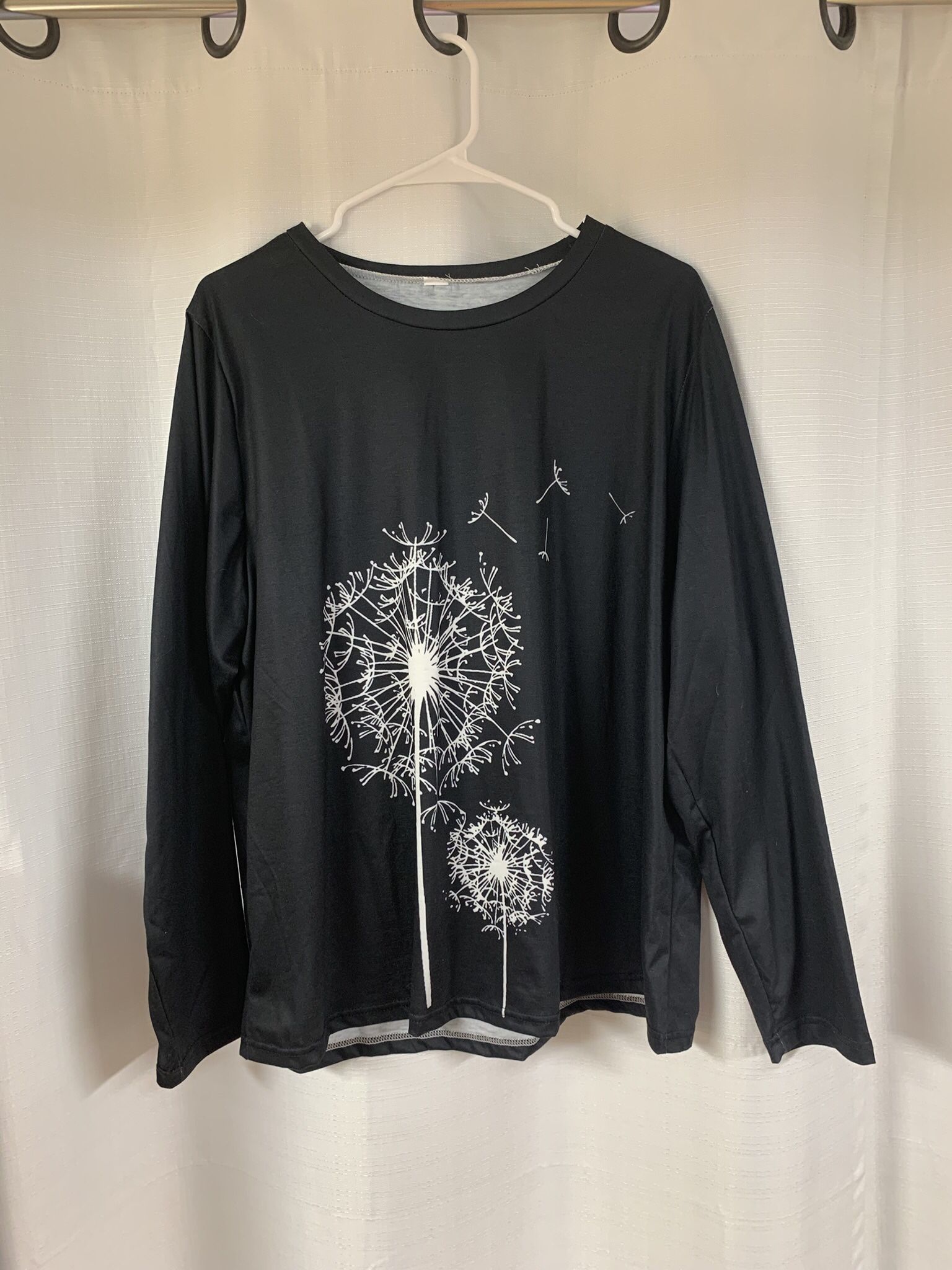 Medium Black And White Dandelion Shirt