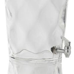 CreativeWare Sculptured Beverage Dispenser, 3 Gallon, Clear