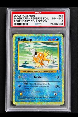 PSA 8 Magikarp Reverse Foil Legendary Collection #52
