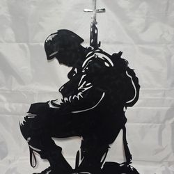 Kneeling Soldier Metalwork 