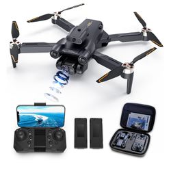 Drone with 4K Camera for Adults, AUOSHI RC Quadcopter with High Speed Brushless Motor, Altitude Hold, Waypoint Fly, 2 Batteries, Carrying Case