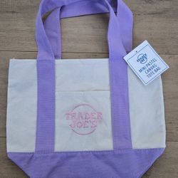 For Sale: 
Brand New Never Used Trader Joe's Mini Pastel Canvas Tote Bag