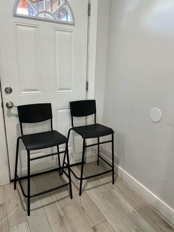 2 ikea stools 24 inches height seat