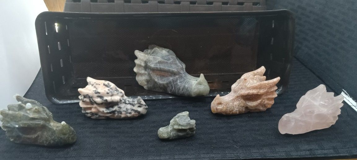 Assorted Crystal Dragon Heads