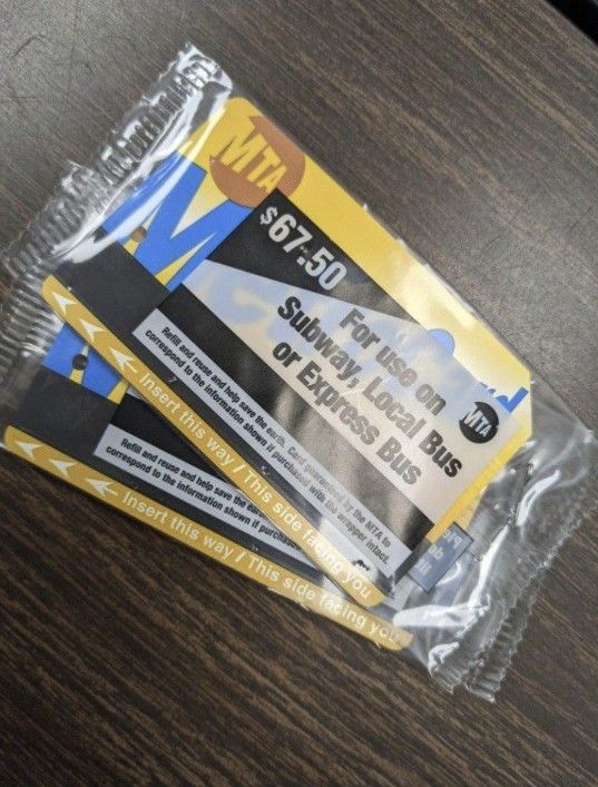 2 $67.50 Metrocards