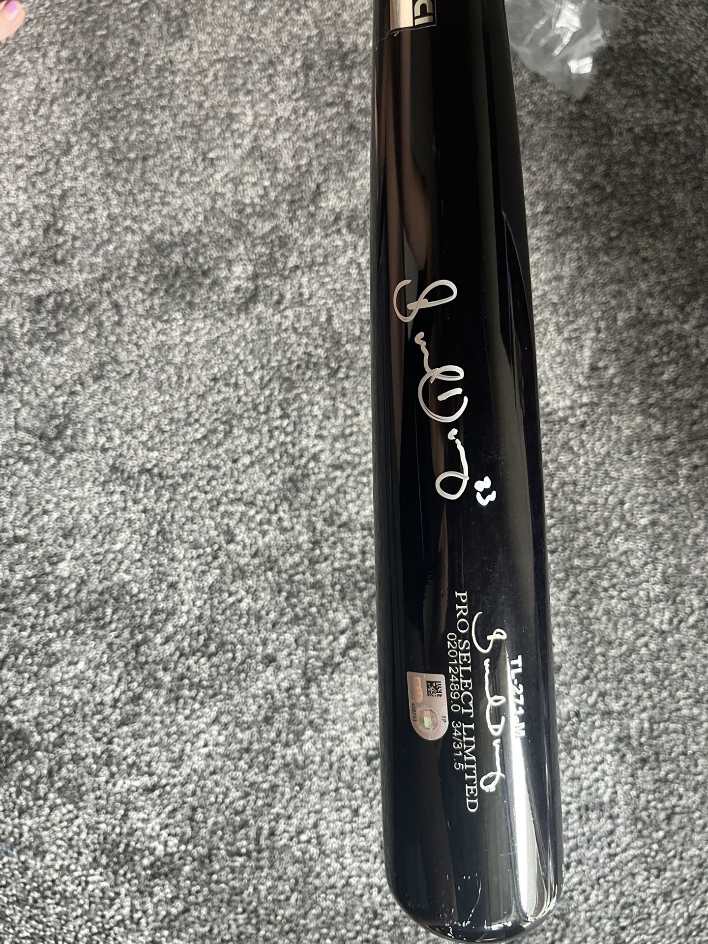 Angels Baseball Bat Signed